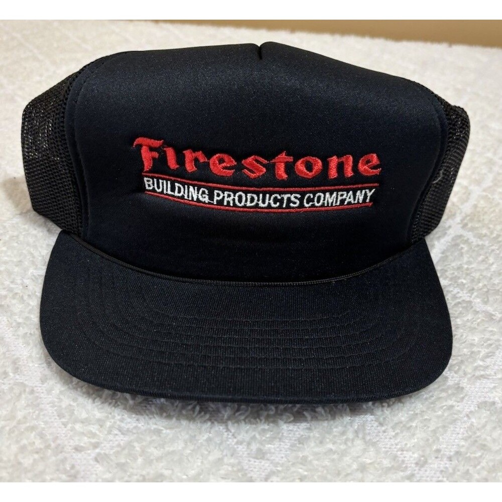 Vintage 90s Firestone Building Products Mesh Back Foam Insert Trucker Hat